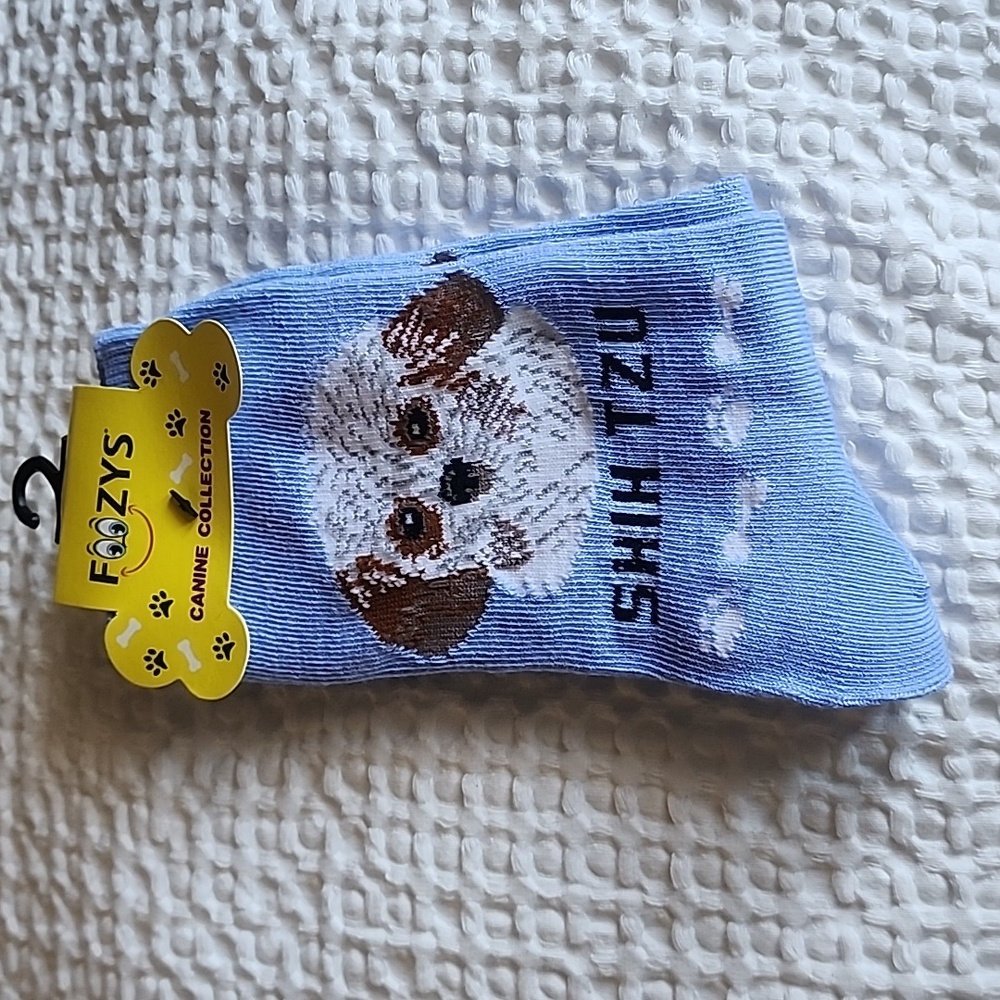 3/$20 Foozy Funny Shih Tzu Socks!